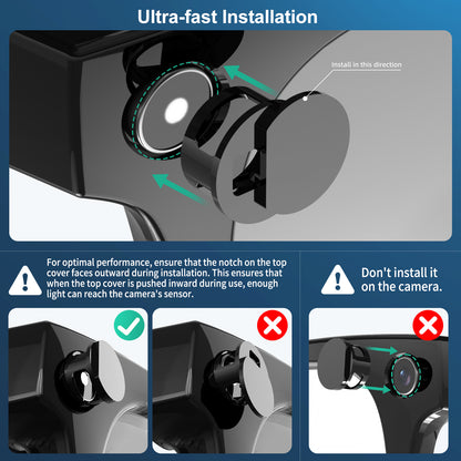 Adjustable LED Light Covers for AI Glasses