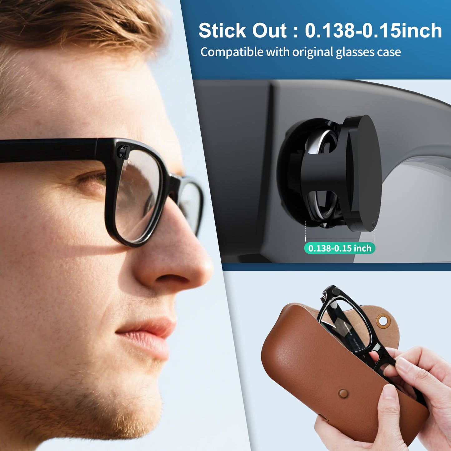 Adjustable LED Light Covers for AI Glasses