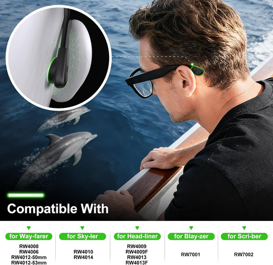Eyeglass Ear Grip Compatible with Ray Ban Meta(Gen 1 & 2) Wayfarer/Skyler/Headliner/Blazer/Scriber Smart Glasses Accessories,Anti-Slip Silicone Ear Cushion Grippers for Meta Gen 2 Smart Glasses