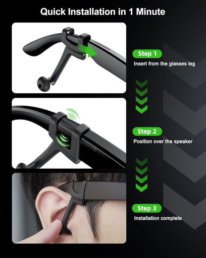 Voice Privacy Ear Tips for RayBan Meta Glasses Gen 1/Gen2 Wayfarer/Skyler/Headliner/Display Oakley HSTN Smart Glasses Increase Volume Sound Booster Accessories