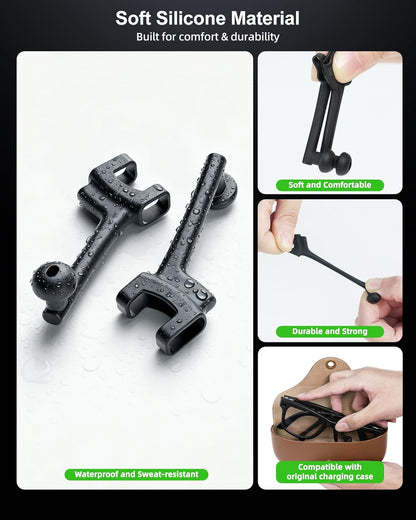Voice Privacy Ear Tips for RayBan Meta Glasses Gen 1/Gen2 Wayfarer/Skyler/Headliner/Display Oakley HSTN Smart Glasses Increase Volume Sound Booster Accessories