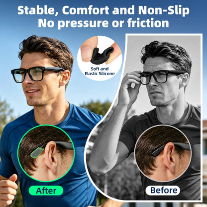 3 Sets Silicone Anti-Slip Eyeglass Ear Hooks Sports Anti-Fall Temple Grips End Tips For Ray-Ban Meta Wayfarer/Skyler/Headliner