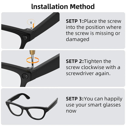 Screwdriver and Screw Set for Ray-Ban Meta Wayfarer/Skyler/Headliner Gen 2 & Oakley Meta HSTN Glasses Accessories