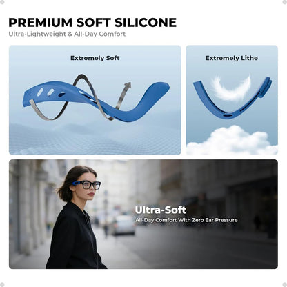 Anti-Slip Silicone Eyeglass Ear Grip Compatible with Ray-Ban Meta Smart Glasses Ear Hooks & Glasses Grips Soft Temple Tips