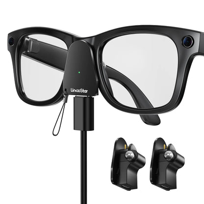 USB C Port Charger Adapter for Ray-Ban Meta Gen1&2 Wayfarer/Skyler/Headliner Portable Charger Connector AI Smart Glasses Accss