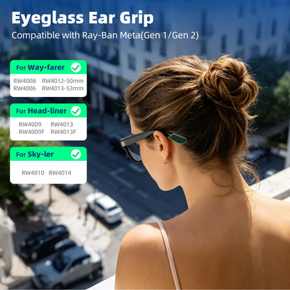 3 Sets Silicone Anti-Slip Eyeglass Ear Hooks Sports Anti-Fall Temple Grips End Tips For Ray-Ban Meta Wayfarer/Skyler/Headliner