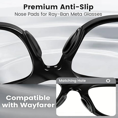 5/10 Pairs Anti Slip Eyeglass Nose Pads Soft Silicone Adhesive Glasses Nose Pad for Smart Glasses Ray-Ban Meta/ Headliner/Skyler