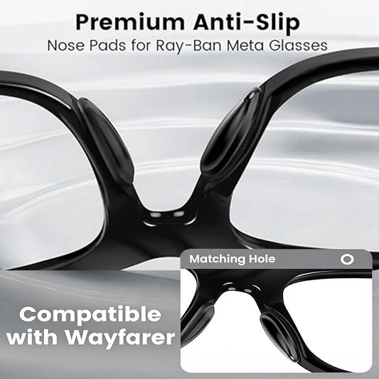 5/10 Pairs Anti Slip Eyeglass Nose Pads Soft Silicone Adhesive Glasses Nose Pad for Smart Glasses Ray-Ban Meta/ Headliner/Skyler