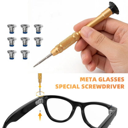 Screwdriver and Screw Set for Ray-Ban Meta Wayfarer/Skyler/Headliner Gen 2 & Oakley Meta HSTN Glasses Accessories