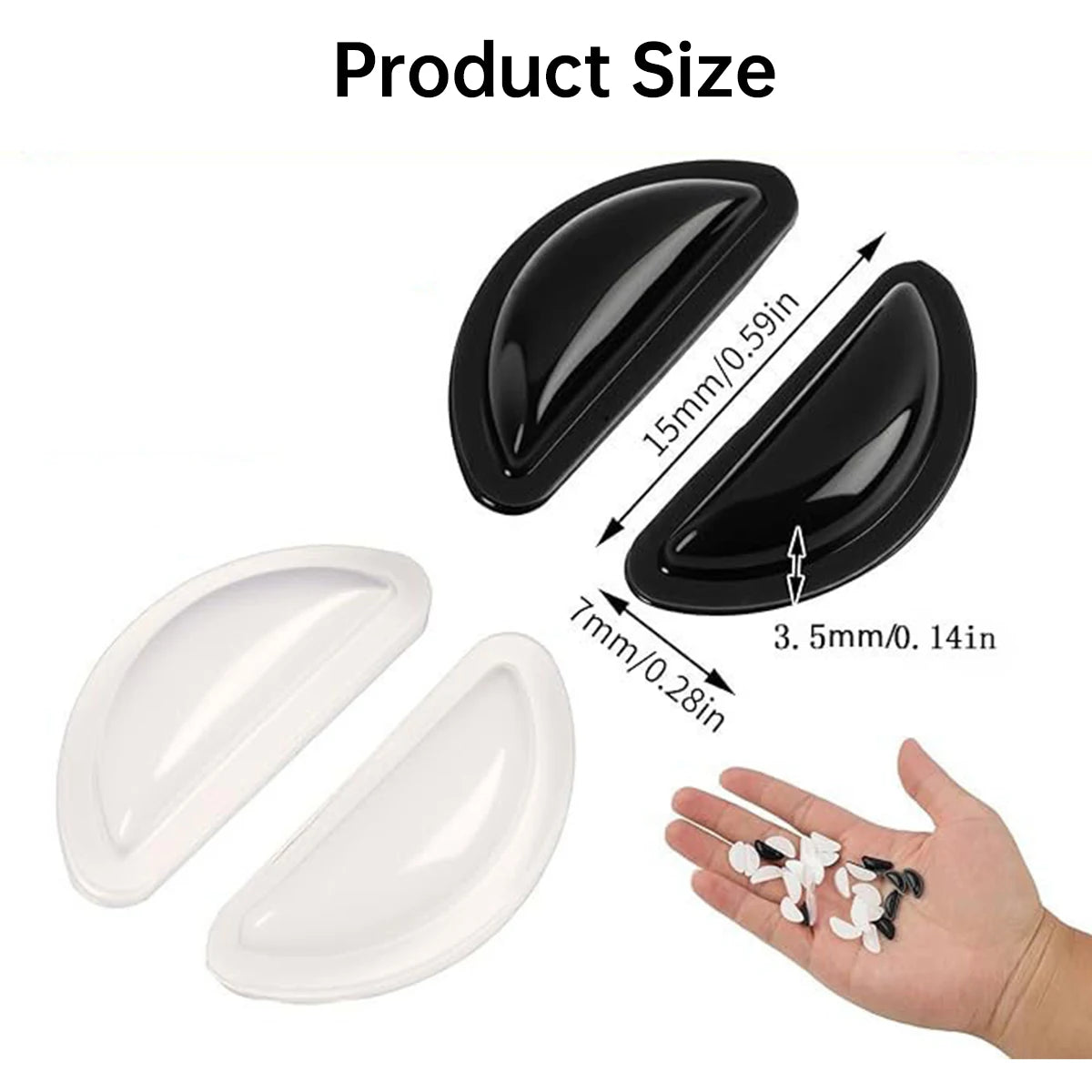 5/10 Pairs Anti Slip Eyeglass Nose Pads Soft Silicone Adhesive Glasses Nose Pad for Smart Glasses Ray-Ban Meta/ Headliner/Skyler
